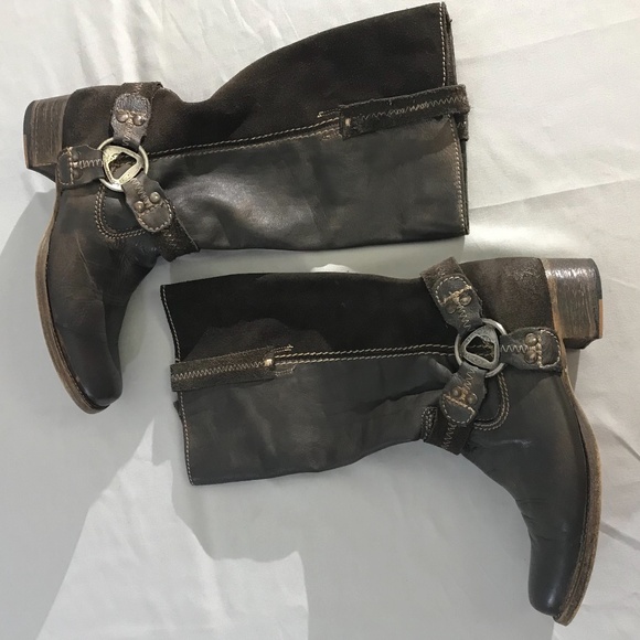Bed Stu Brown Harness Boot Crafted in Mexico Sz 7 - Picture 6 of 14